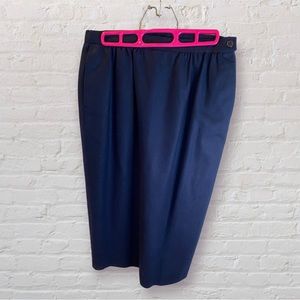 •2/$40• VTG 50s/70s Pendleton Wool Navy Blue Pencil Skirt Sz 8